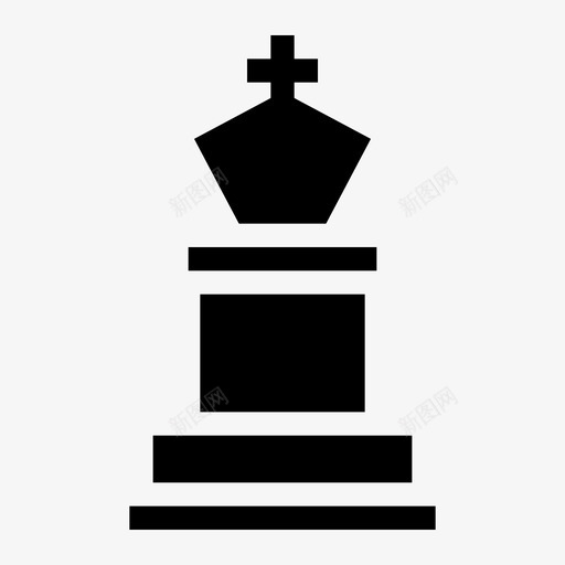 国王国际象棋游戏图标svg_新图网 https://ixintu.com 国王 国际象棋 战略 游戏 运动
