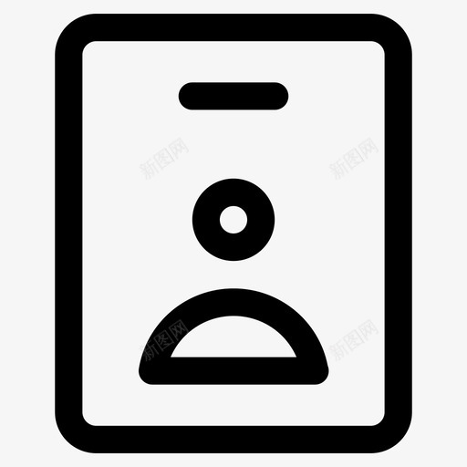 身份证企业身份证员工卡图标svg_新图网 https://ixintu.com 企业身份证 员工卡 用户界面线图标 身份证
