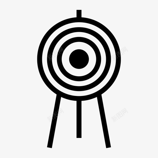 目标瞄准射箭图标svg_新图网 https://ixintu.com 射箭 射箭项目v2 目标 瞄准 运动