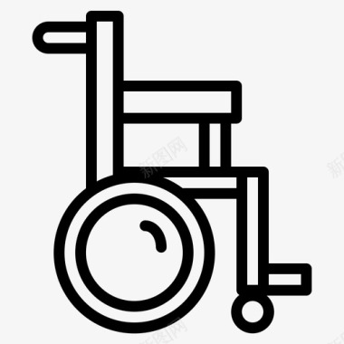 轮椅残疾人医疗图标图标