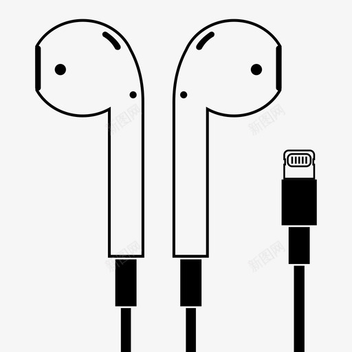 耳机苹果听图标svg_新图网 https://ixintu.com 听 耳机 苹果 设备 音乐