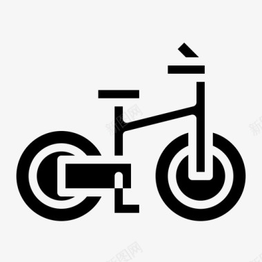 自行车弹簧实心图标图标