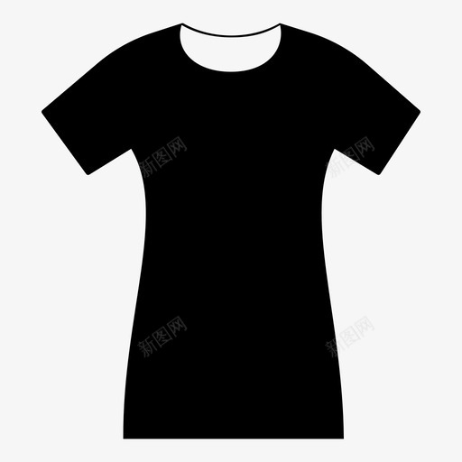 女式t恤t恤上衣图标svg_新图网 https://ixintu.com t恤 上衣 女式t恤 时尚