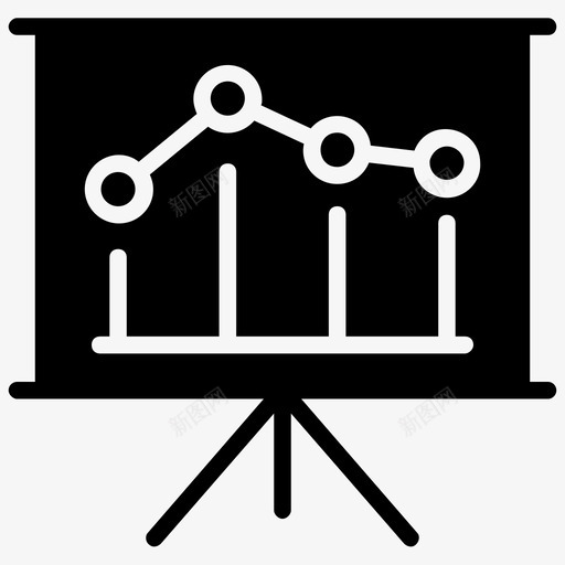 折线图分析图表图标svg_新图网 https://ixintu.com 分析 图表 折线图 演示 社交媒体策略字形图标 统计