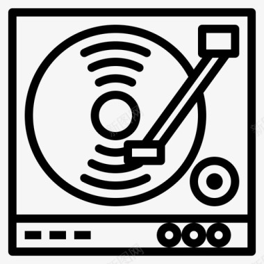 转盘dj唱机图标图标
