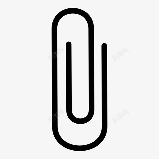 回形针附件办公室图标svg_新图网 https://ixintu.com 办公室 回形针 工作 附件