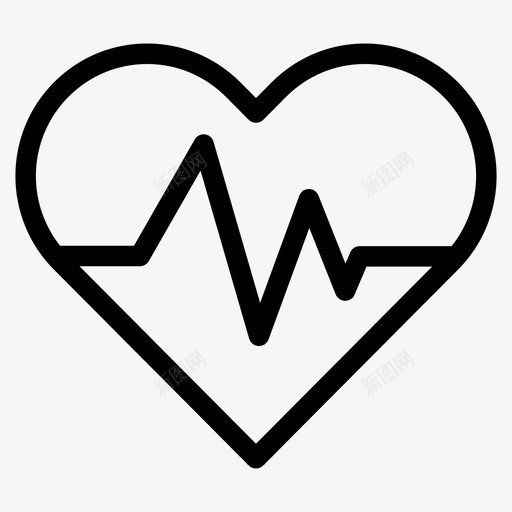 心脏心率医疗图标svg_新图网 https://ixintu.com 医疗 医疗项目概述 心率 心脏
