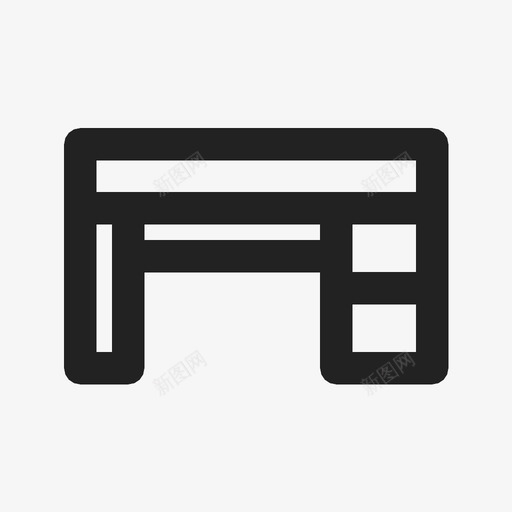 桌子木板家具图标svg_新图网 https://ixintu.com 办公室 家具 木板 桌子