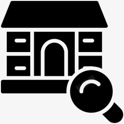 房屋定位搜索建筑房屋选择房地产搜索图标高清图片