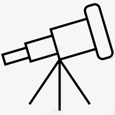 望远镜科学锐利图标图标