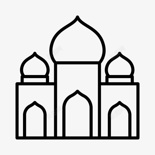 寺庙文化印度教图标svg_新图网 https://ixintu.com 印度 印度教 寺庙 文化 泰姬陵