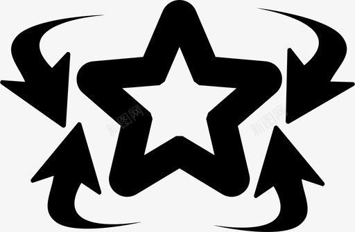 形状书签星星图标图标