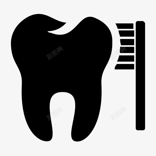 牙齿健康牙医牙齿图标svg_新图网 https://ixintu.com 牙刷 牙医 牙齿 牙齿健康