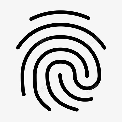 指纹业务计算机图标svg_新图网 https://ixintu.com 业务 保护 密码 技术和业务 指纹 文件 计算机