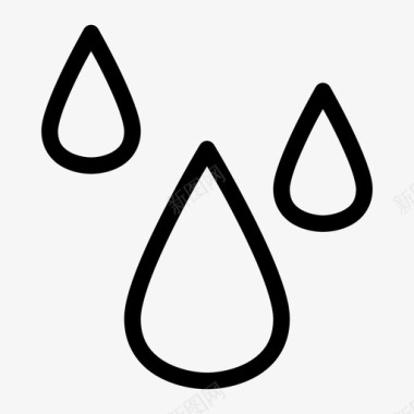 水滴雨汗图标图标