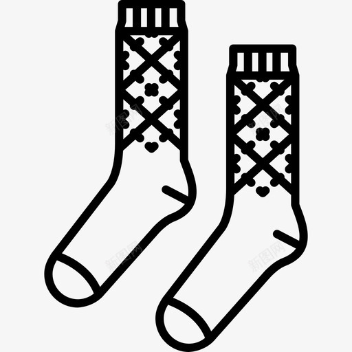 男式袜子时尚漂亮的衣服图标svg_新图网 https://ixintu.com 时尚 漂亮的衣服 男式袜子