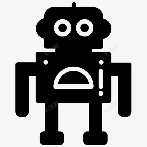 机器人技术人工智能仿生人图标svg_新图网 https://ixintu.com 人工智能 人工智能字形图标 仿生人 机器人技术 类人