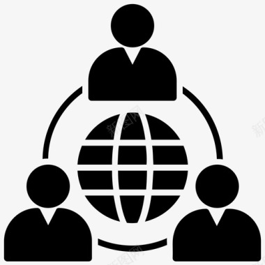 全球社区全球商业全球连接图标图标