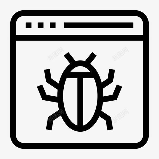 网页错误internet联机图标svg_新图网 https://ixintu.com internet windows和应用程序 病毒 网页 网页错误 联机