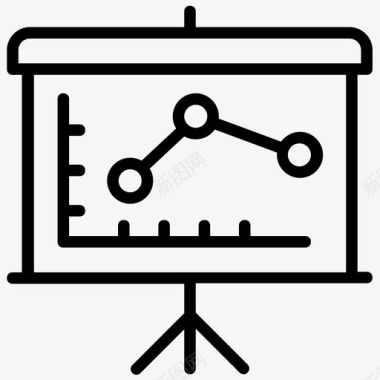 增长图分析图表图标图标