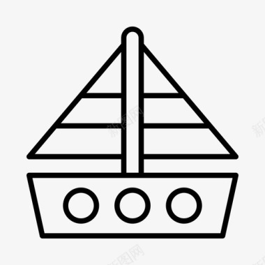 船旅游旅行图标图标
