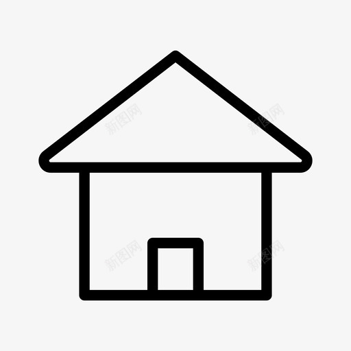 房子建筑物住宅图标svg_新图网 https://ixintu.com 住宅 建筑物 房子 通用图标