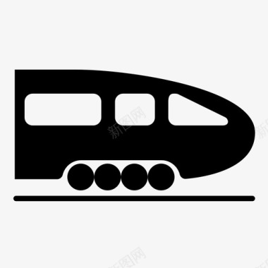 高速列车旅客铁路图标图标