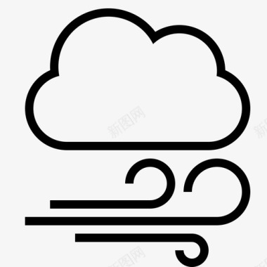 icon 13 cloud wind图标