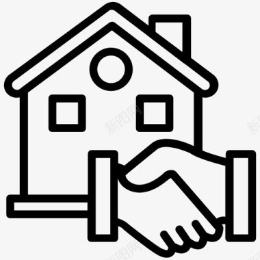 住房合伙房屋协议抵押贷款图标图标