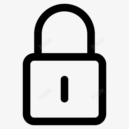 挂锁门锁复古锁图标svg_新图网 https://ixintu.com 复古锁 安全符号 挂锁 用户界面线图标 门锁