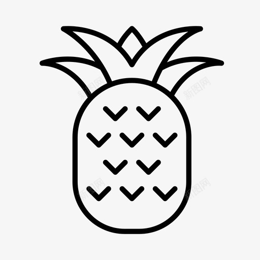 菠萝健康医学图标svg_新图网 https://ixintu.com 健康 医学 菠萝