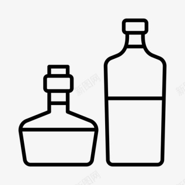 调味品酒精瓶子图标图标