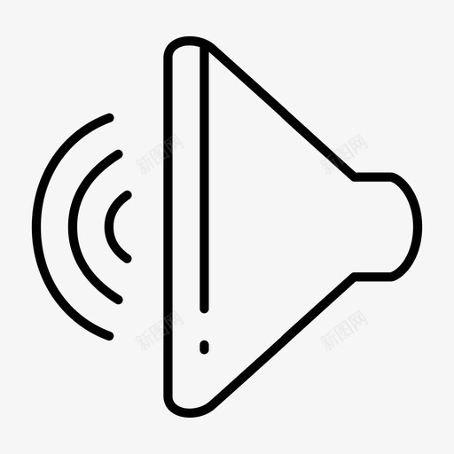 扬声器音乐播放图标svg_新图网 https://ixintu.com 取消静音 声音 扬声器 播放 音乐