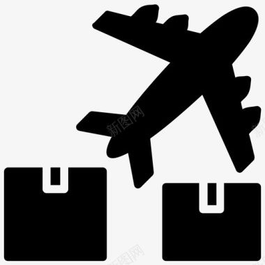 航空货运航空货运服务航空物流图标图标