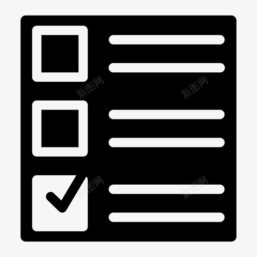列表复选框检查列表图标svg_新图网 https://ixintu.com 列表 复选标记 复选框 检查列表 菜单列表 项目