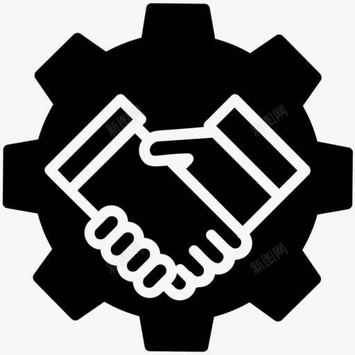 握手合作协调图标svg_新图网 https://ixintu.com 企业管理图标 协调 合作 团队合作 团队精神 握手
