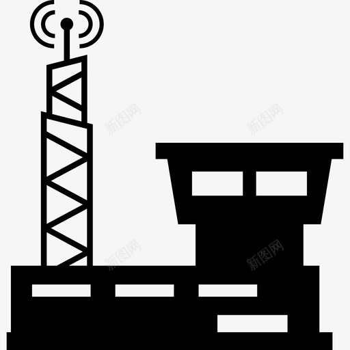 广播电台建筑物我镇上的私人建筑图标svg_新图网 https://ixintu.com 广播电台 建筑物 我镇上的私人建筑