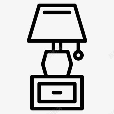 床头柜台灯旅社图标图标