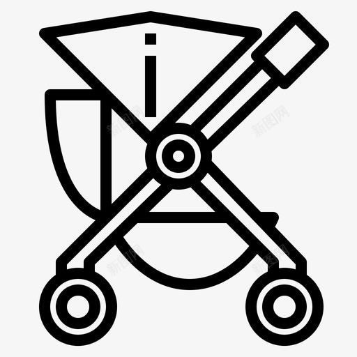 婴儿车童车图标svg_新图网 https://ixintu.com 婴儿车 童车