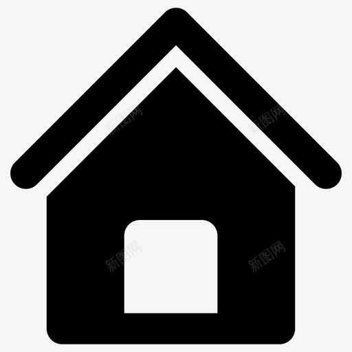 住宅建筑房子图标svg_新图网 https://ixintu.com 住宅 别墅 小屋 建筑 房子 用户界面字形图标