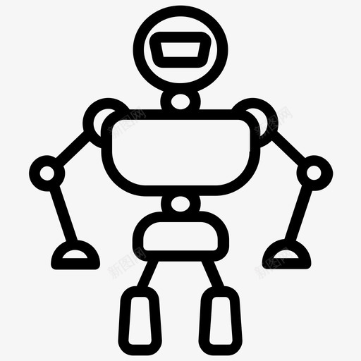 外骨骼动力装甲机器人图标svg_新图网 https://ixintu.com 人工智能线图标 动力装甲 外骨骼 机器人