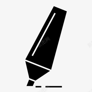 荧光笔圆珠笔钢笔图标图标