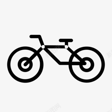 自行车徒步旅行山地自行车图标图标