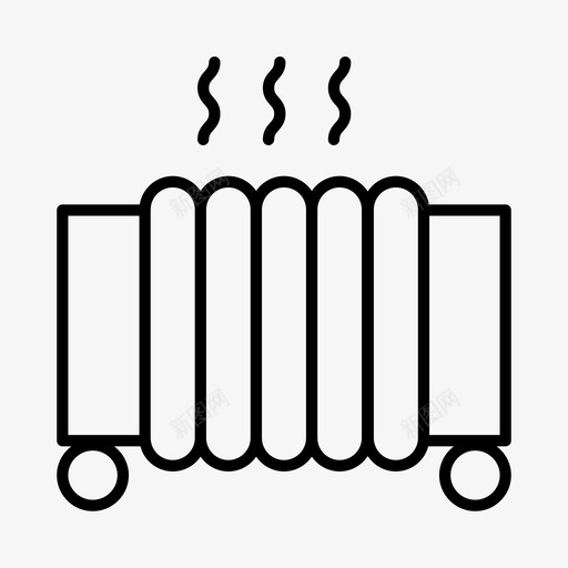 加热器电器电子图标svg_新图网 https://ixintu.com 加热器 厨房 油加热器 电器 电子