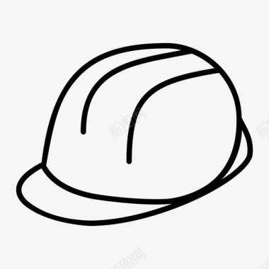 头盔安全帽头部保护图标图标
