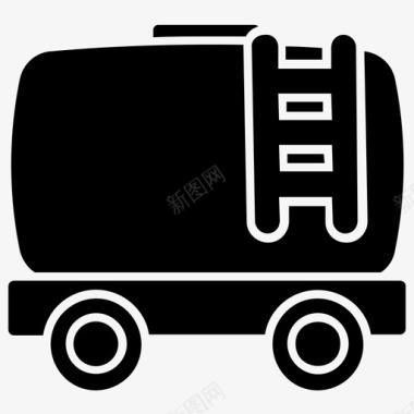 油罐车运输字形图标图标