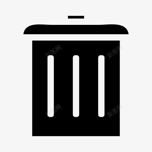 垃圾桶移除网页图标svg_新图网 https://ixintu.com 垃圾桶 用户界面字形 移除 网页