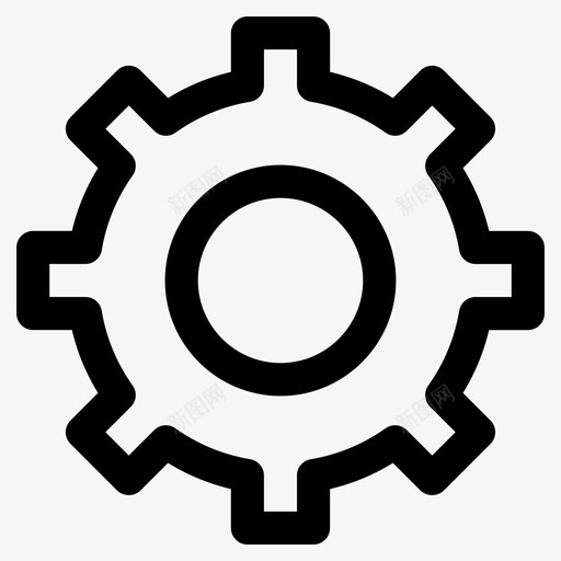 齿轮管理技术图标svg_新图网 https://ixintu.com 技术 用户界面线图标 管理 齿轮