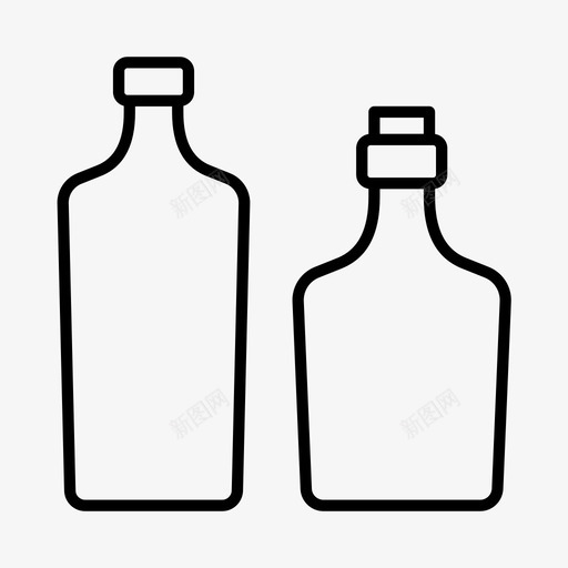 瓶子酒精调味品图标svg_新图网 https://ixintu.com 瓶子 空瓶子 调味品 酒精 饮料