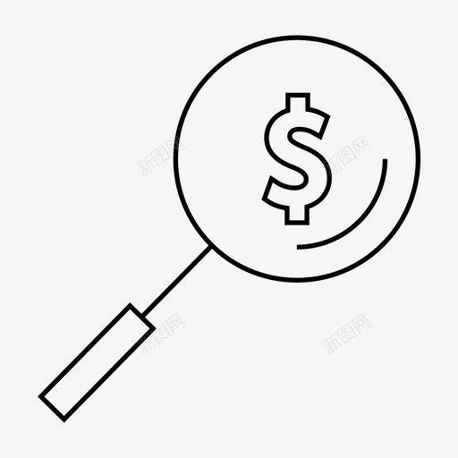 搜索放大镜追求图标svg_新图网 https://ixintu.com 寻找 探索 搜索 放大镜 追求 银行 银行和金融